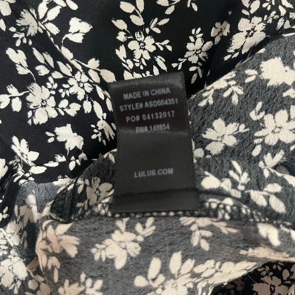Lulus Lily Jane Black and White Floral Print Maxi Dress Size XS - Picture 11 of 11